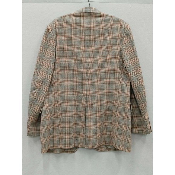 Vintage Pendleton Gray Plaid Wool Blazer Sport Coat Jacket 45 Lightweight - Picture 2 of 11